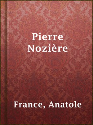 cover image of Pierre Nozière